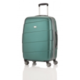 travelite-stripes-handbagage-trolley-spinner-groen